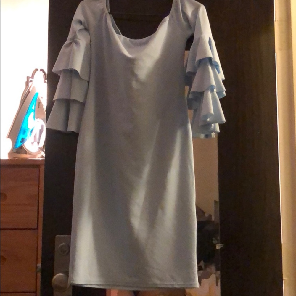 Pretty little thing ruffled sleeve dress